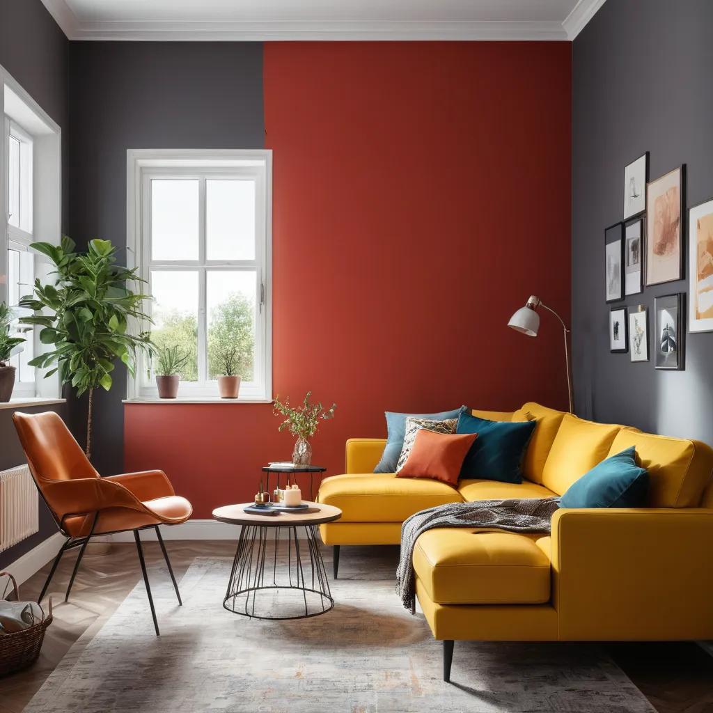 Akzentwand im Wohnzimmer
