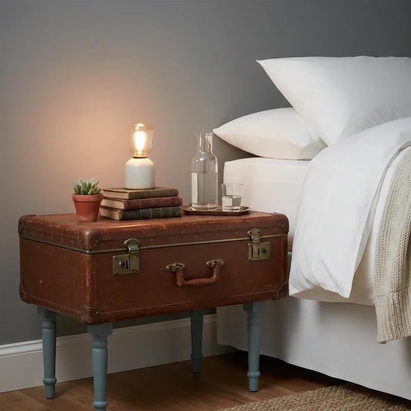 Upcycling Nachttisch Ideen für dein Schlafzimmer