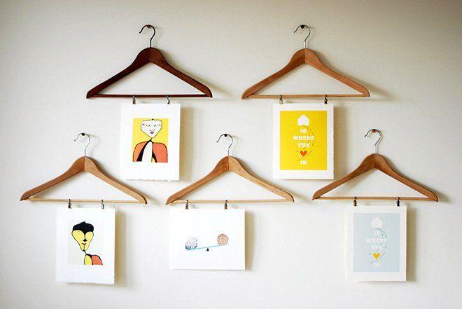 Bilderrahmen aus Kleiderbügeln DIY