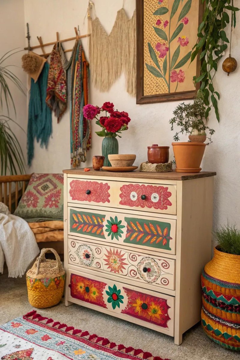 Boho Möbel natürliche Muster