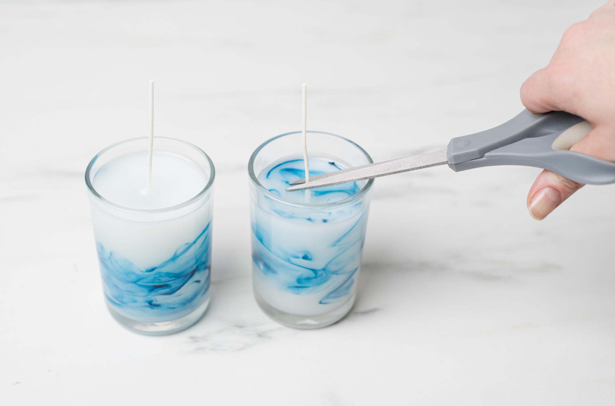DIY marmorierte Kerzen selber gestalten