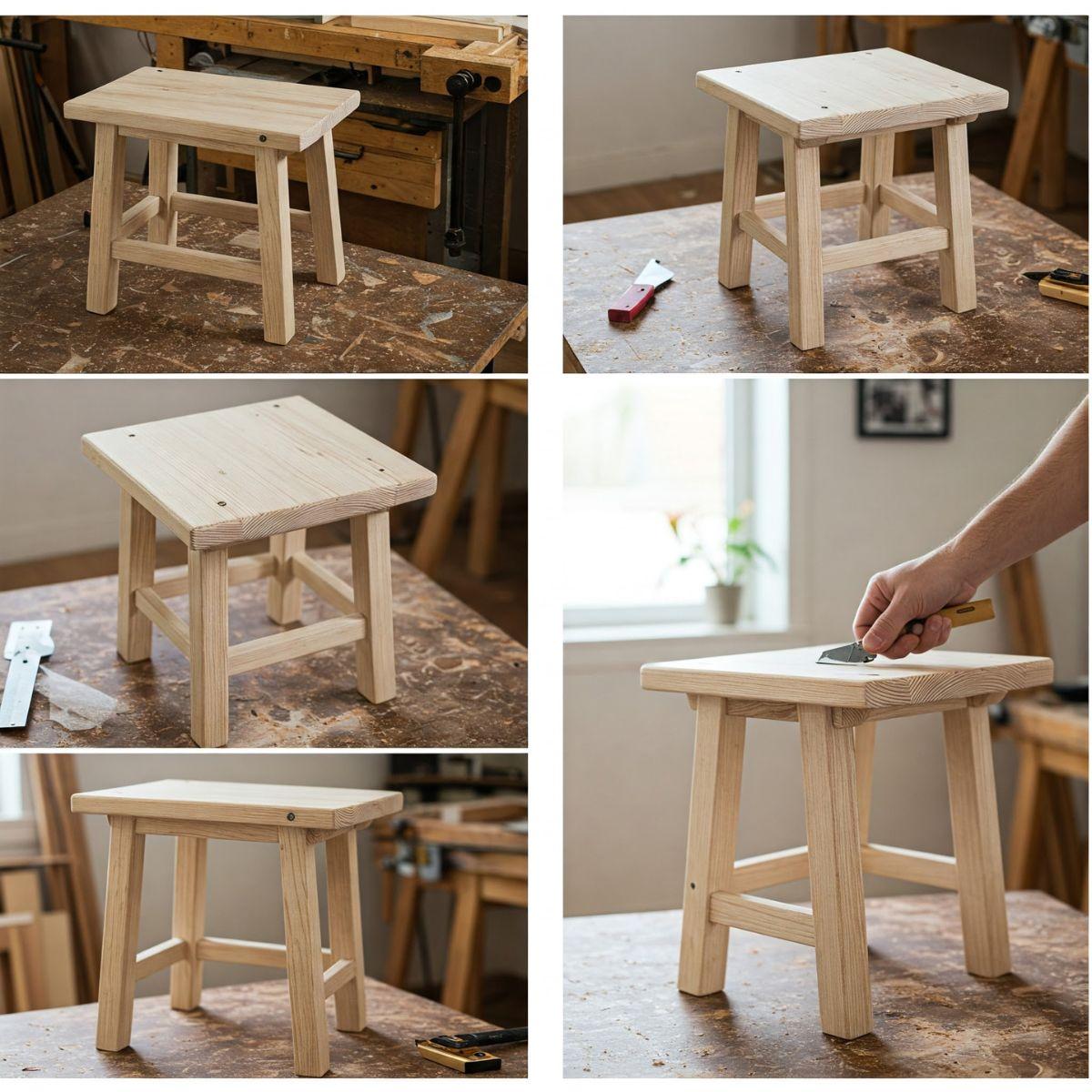 Kleiner Holzschemel Hocker