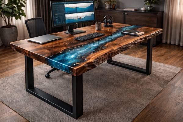 Epoxidharz Schreibtisch im Homeoffice