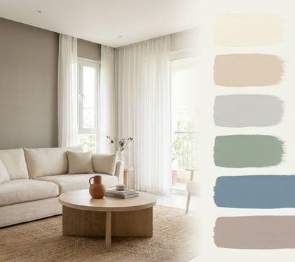 Harmonische Wohnzimmer Farbpalette