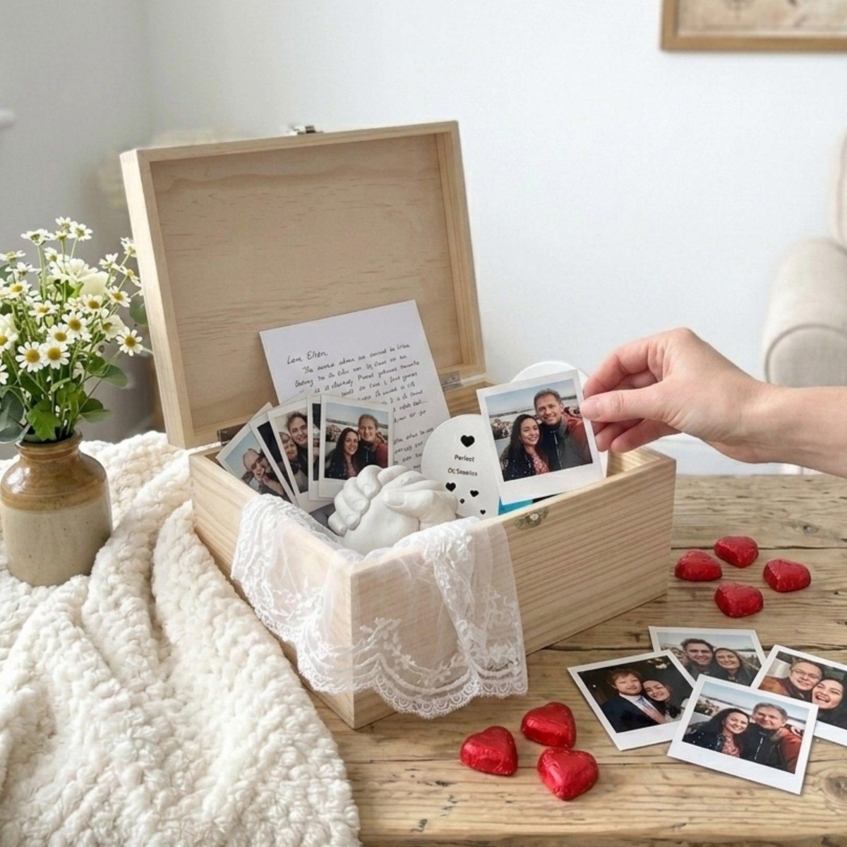 Erinnerungsbox mit Fotos und Nachrichten