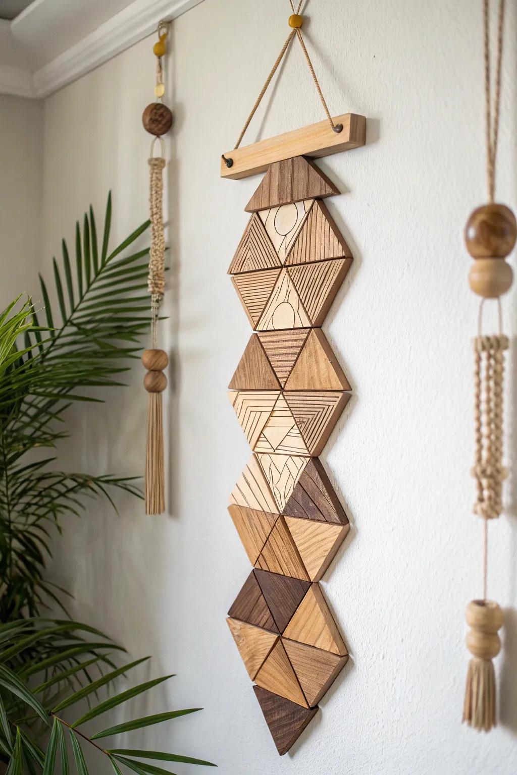Kleine Holzdekoration Zuhause