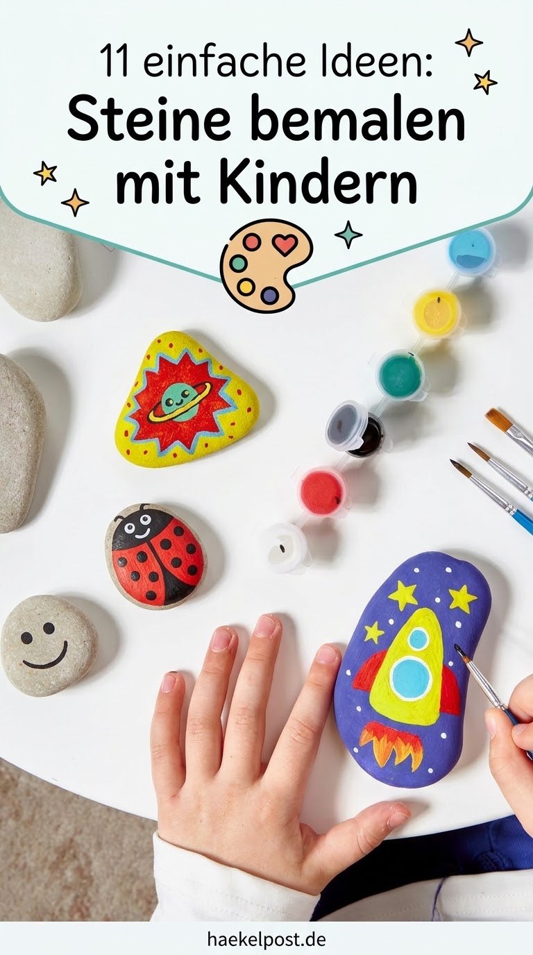 11 einfache Ideen: Steine bemalen mit Kindern
