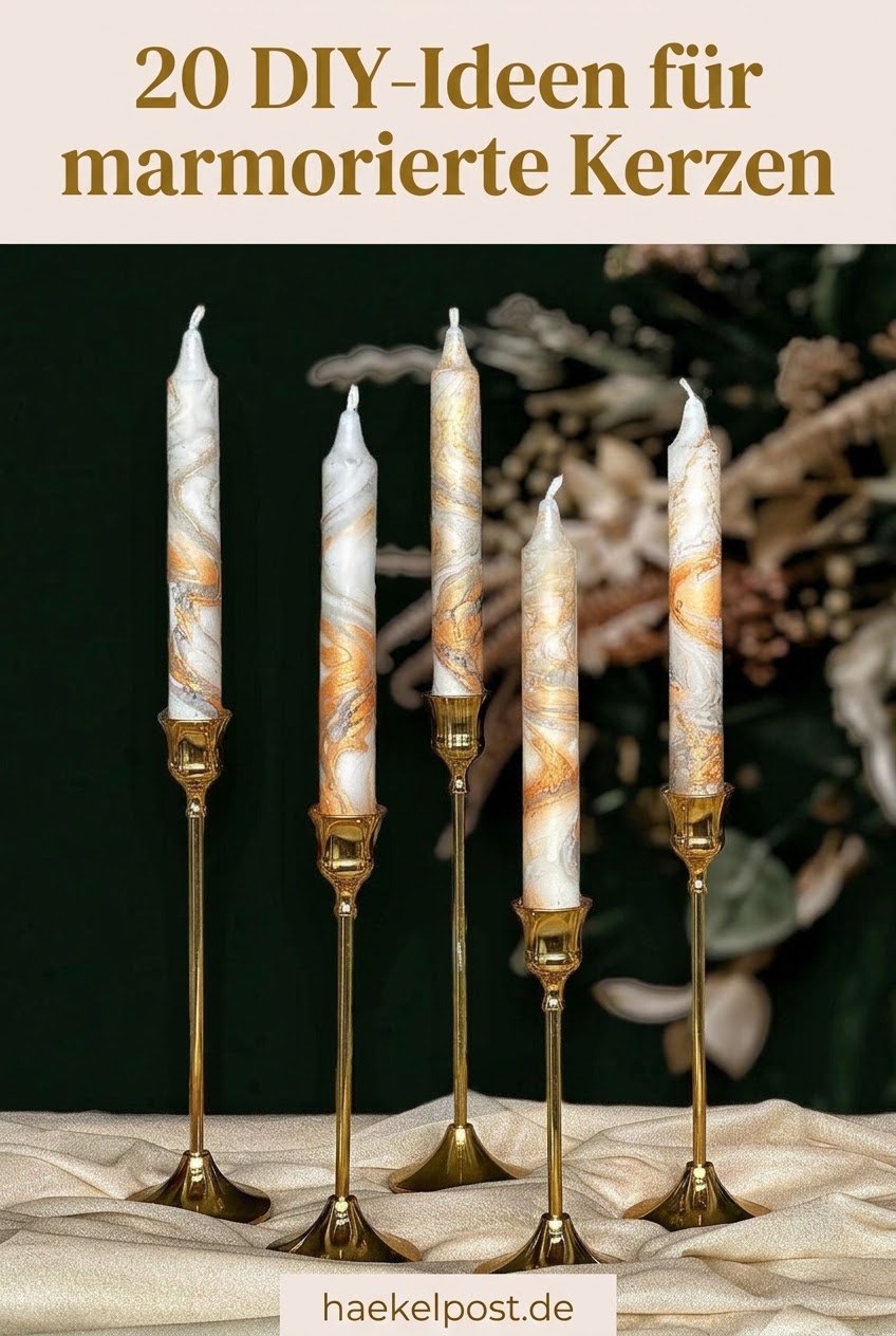 20 DIY-Ideen für marmorierte Kerzen