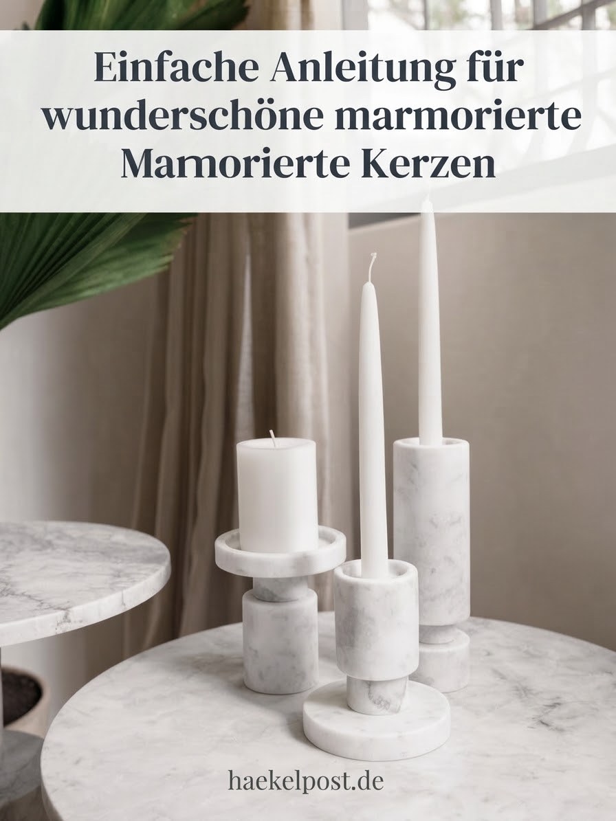 Einfache Anleitung für wunderschöne marmorierte Kerzen