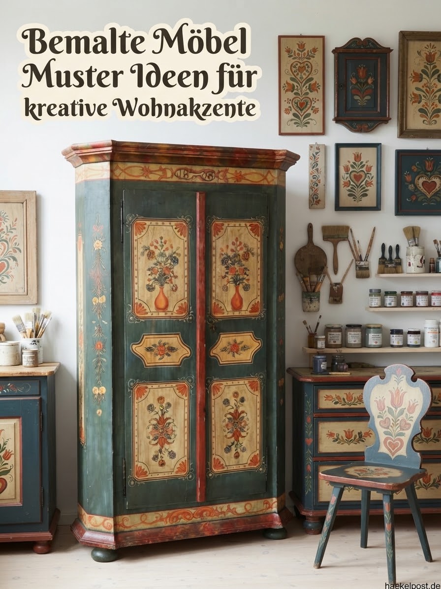 Bemalte Möbel Muster Ideen für kreative Wohnakzente