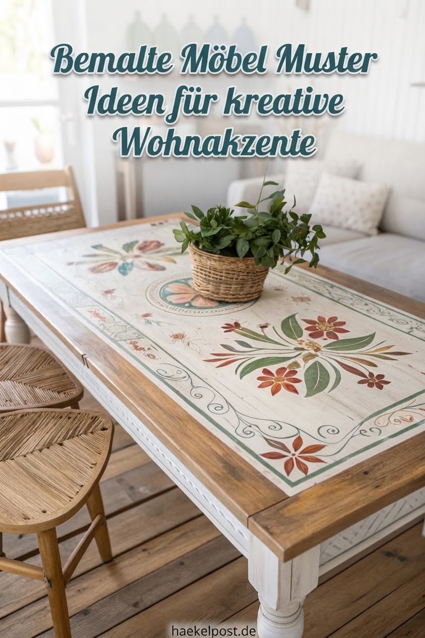 Bemalte Möbel Muster Ideen für kreative Wohnakzente