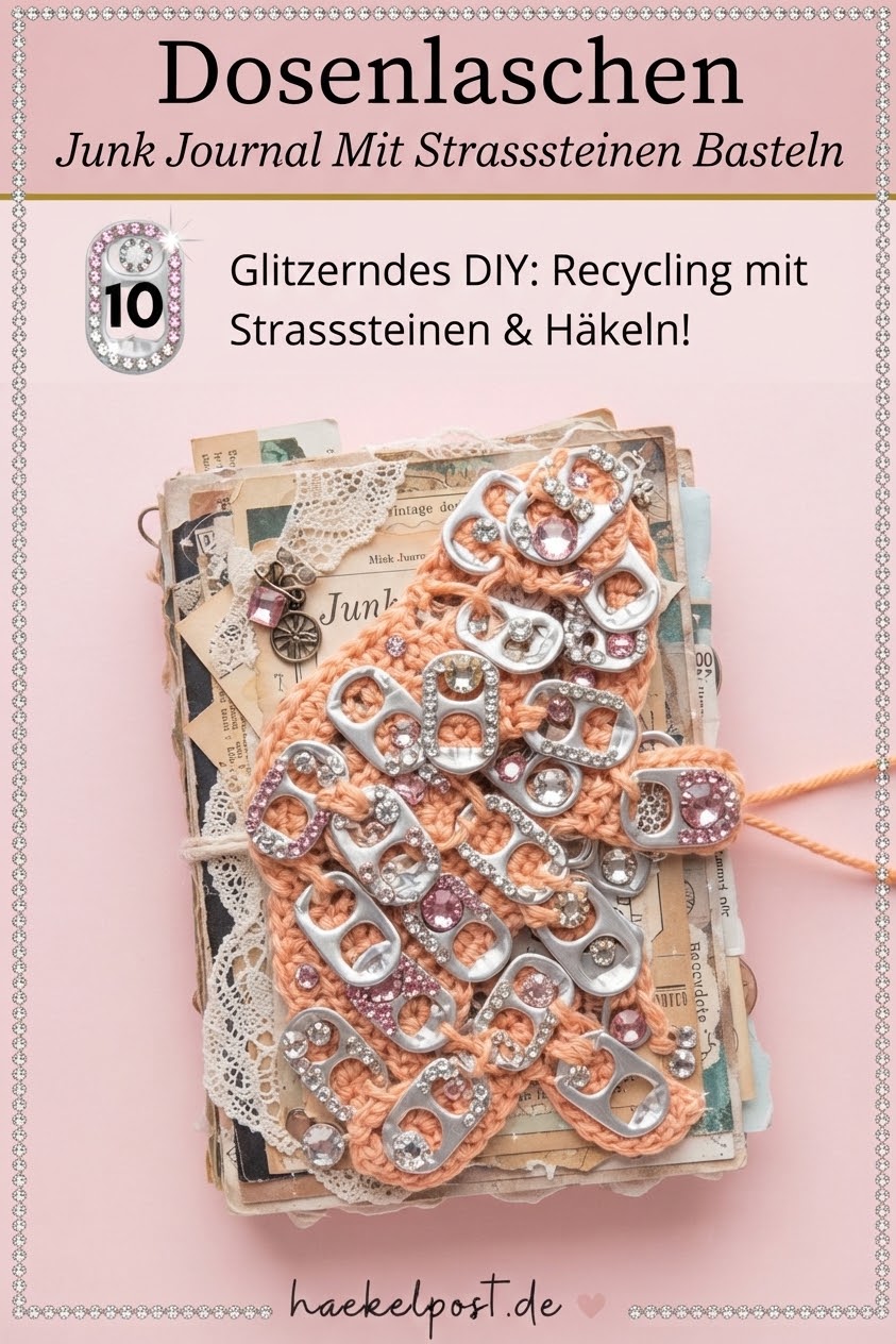 Dosenlaschen Junk Journal Mit Strasssteinen Basteln