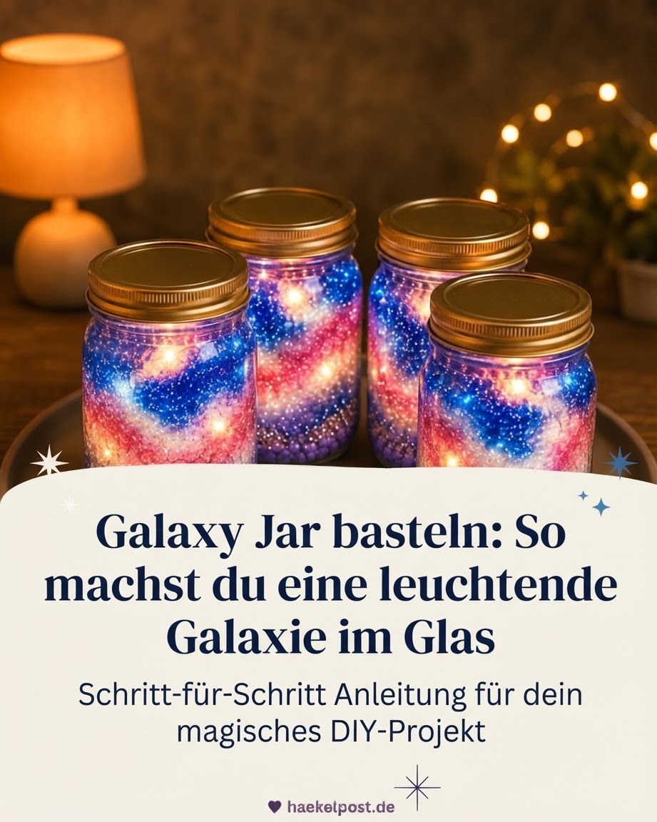Galaxy Jar basteln: So machst du eine leuchtende Galaxie im Glas