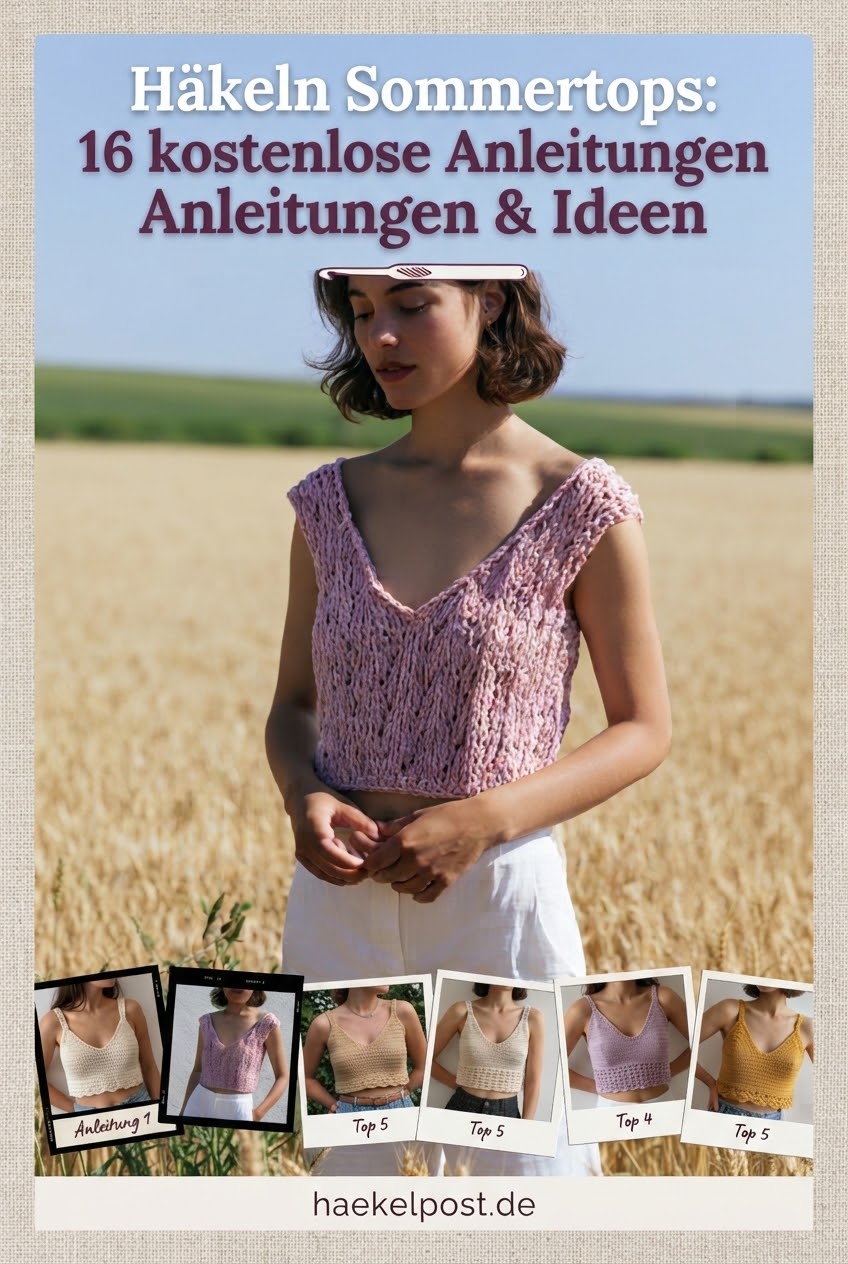 Häkeln Sommertops: 16 kostenlose Anleitungen & Ideen