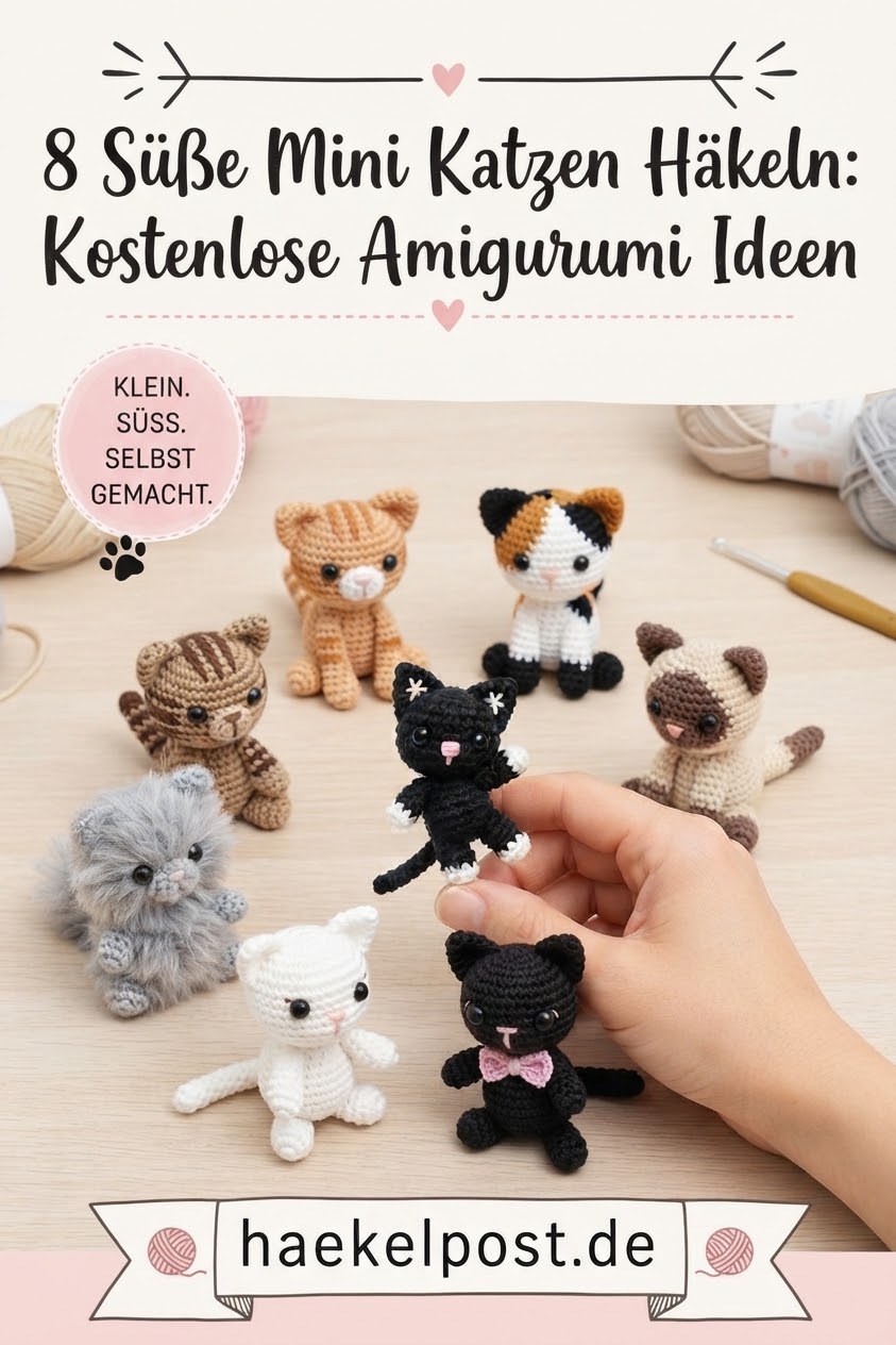 8 Süße Mini Katzen Häkeln: Kostenlose Amigurumi Ideen