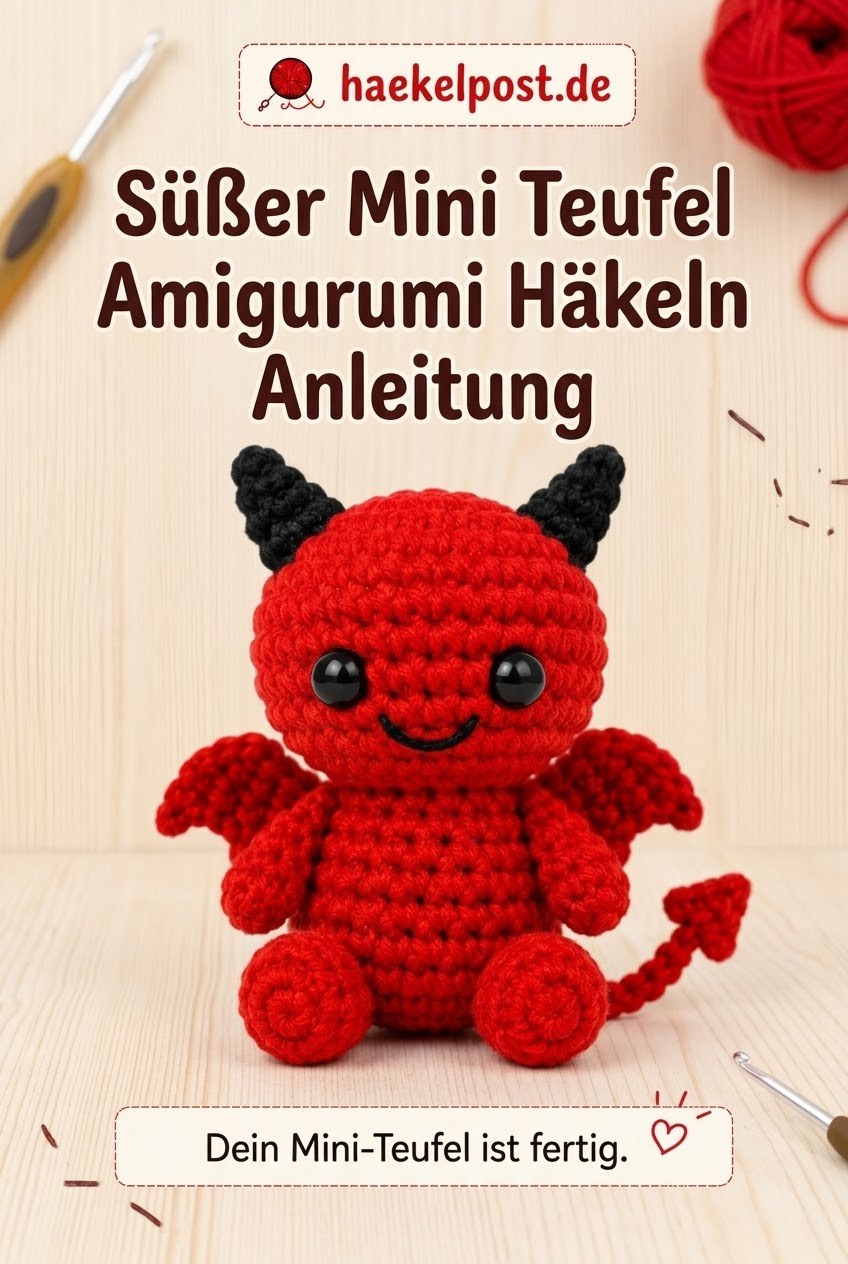 Süßer Mini Teufel Amigurumi Häkeln Anleitung