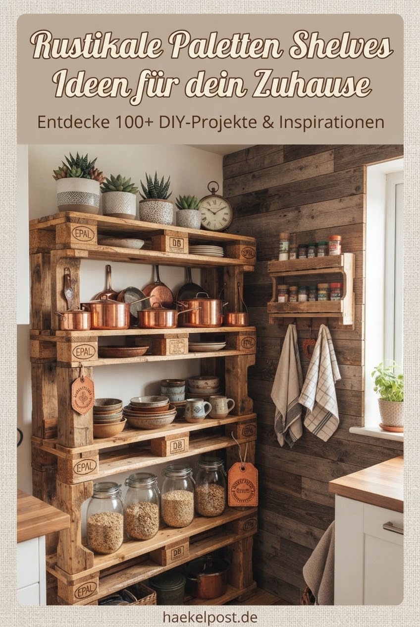 Rustikale Paletten Shelves Ideen für dein Zuhause