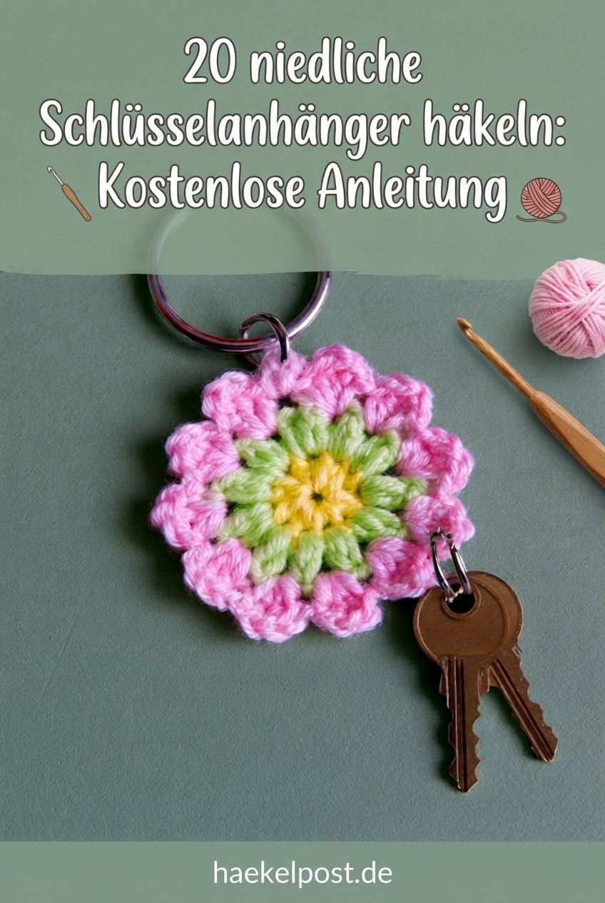 20 niedliche Schlüsselanhänger häkeln: Kostenlose Anleitung