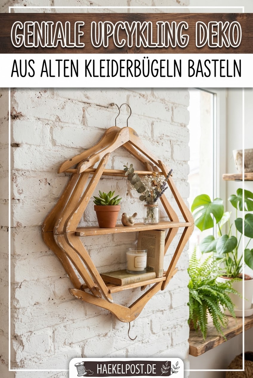 Geniale Upcycling Deko aus alten Kleiderbügeln basteln
