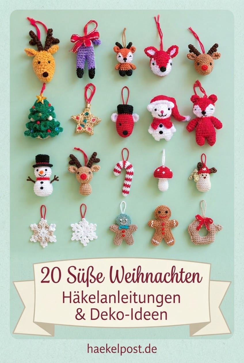 20 Süße Weihnachten Häkelanleitungen & Deko-Ideen
