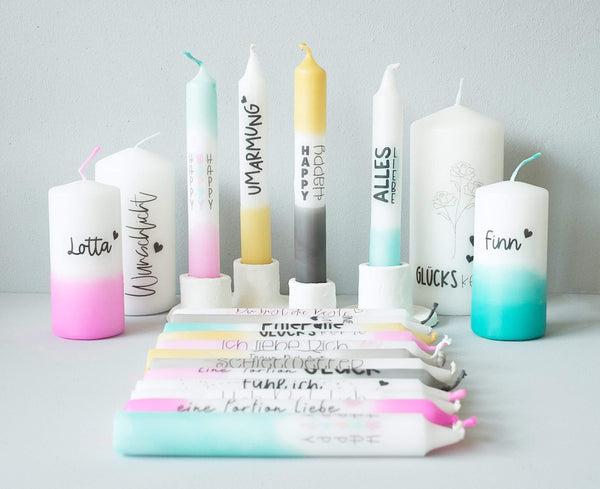 Personalisierte Kerze mit Design