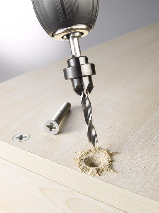Versenkter Schraubenkopf im Holz