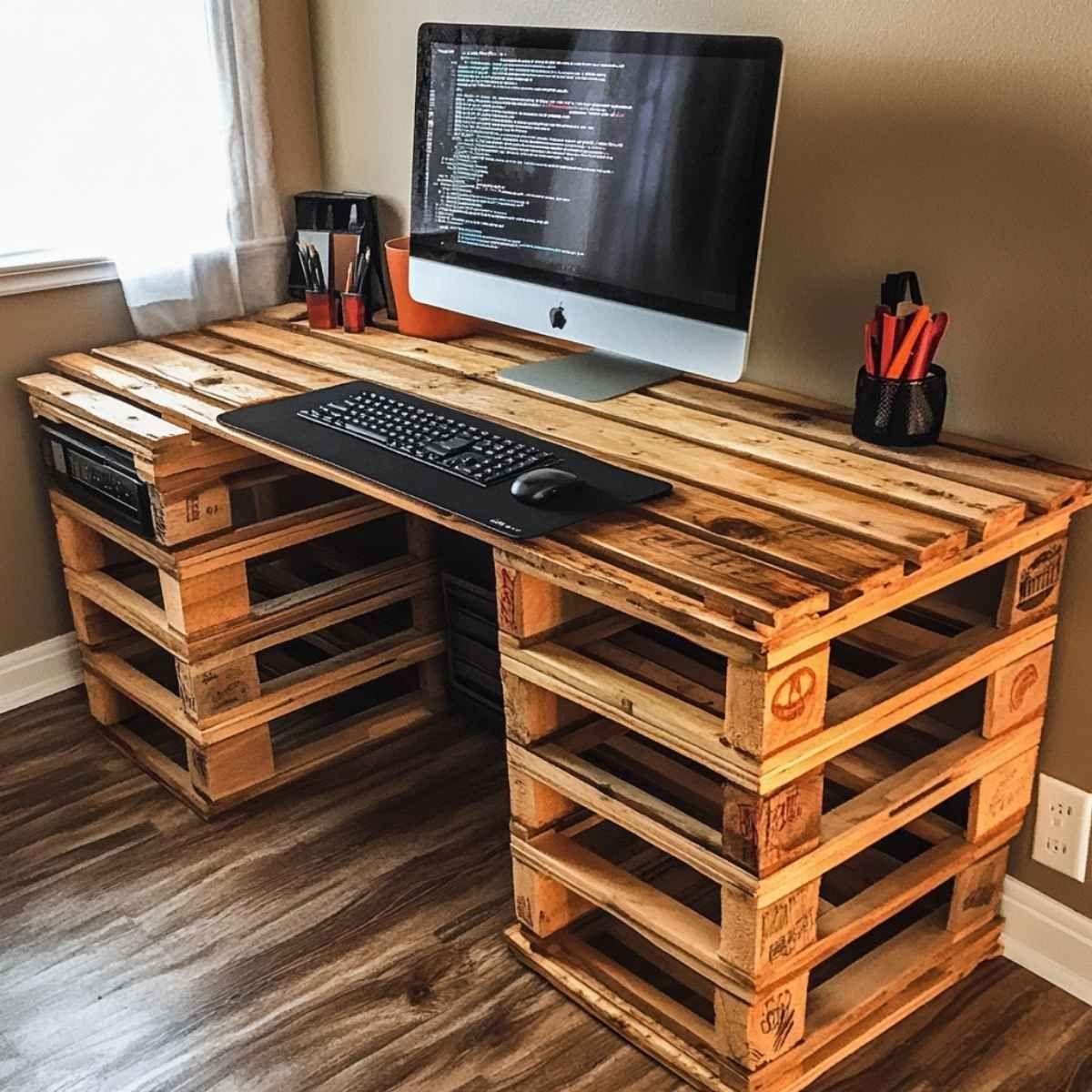 Schreibtisch aus Palettenholz