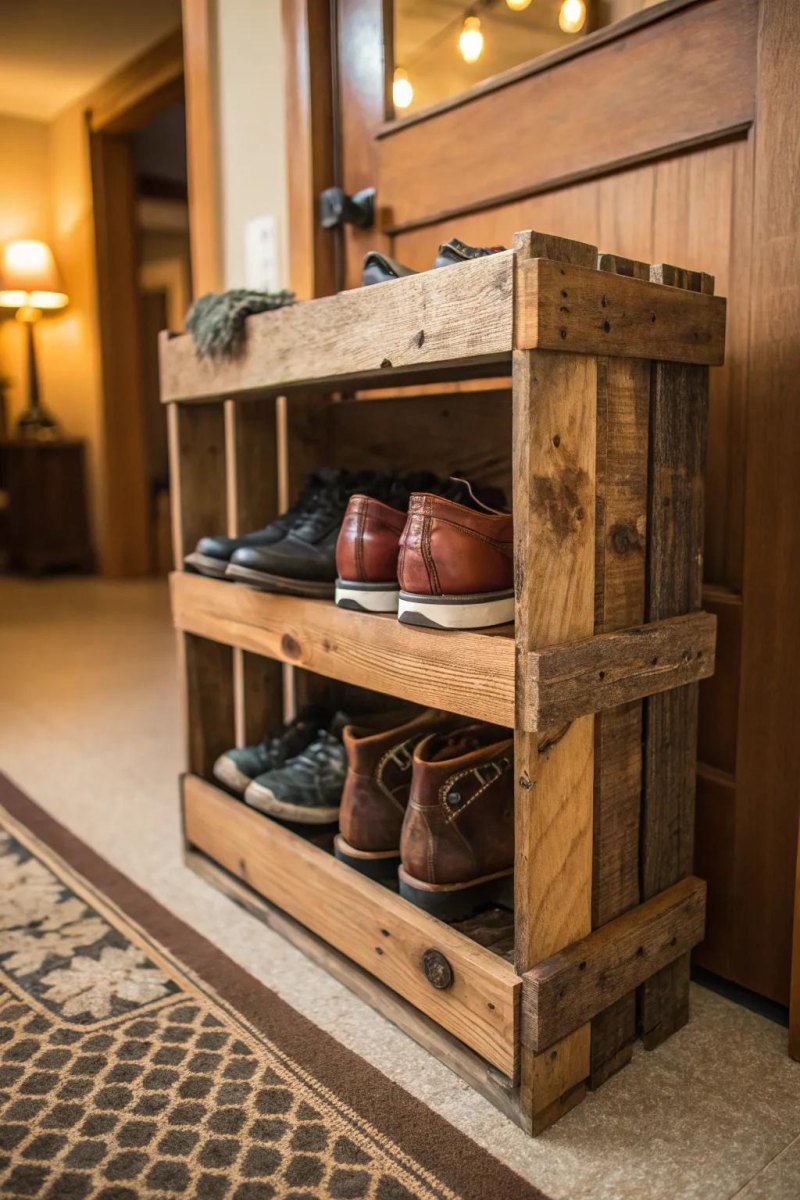 Schuhregal aus Palettenholz