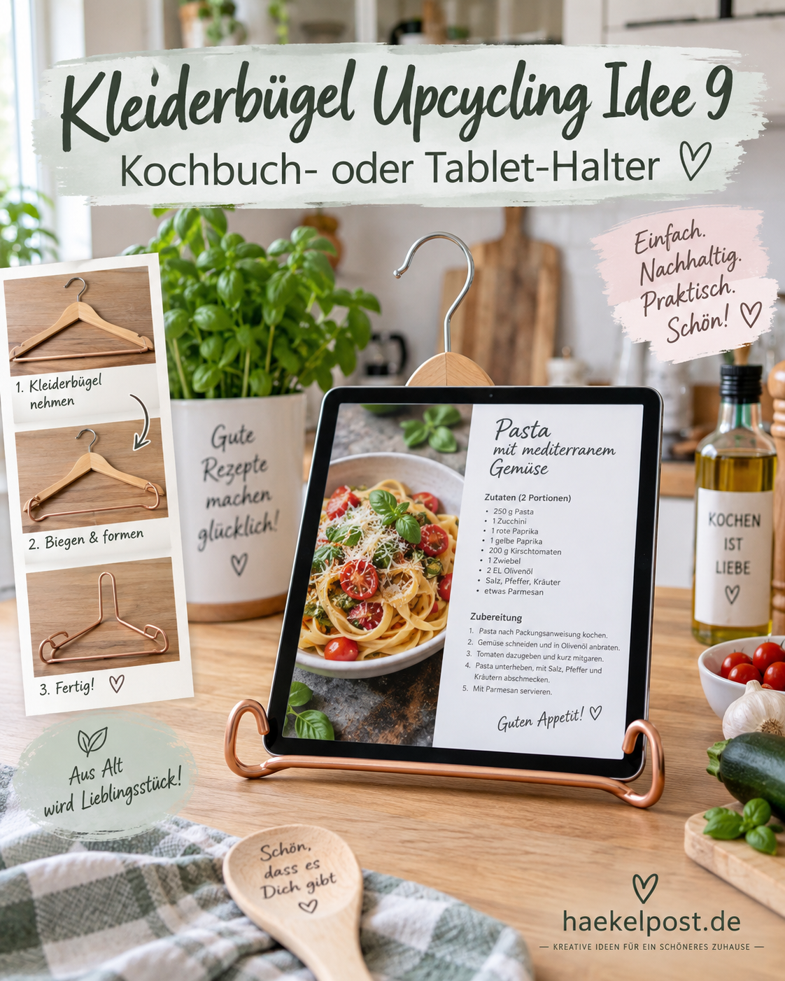 Werkzeuge für Kleiderbügel Upcycling